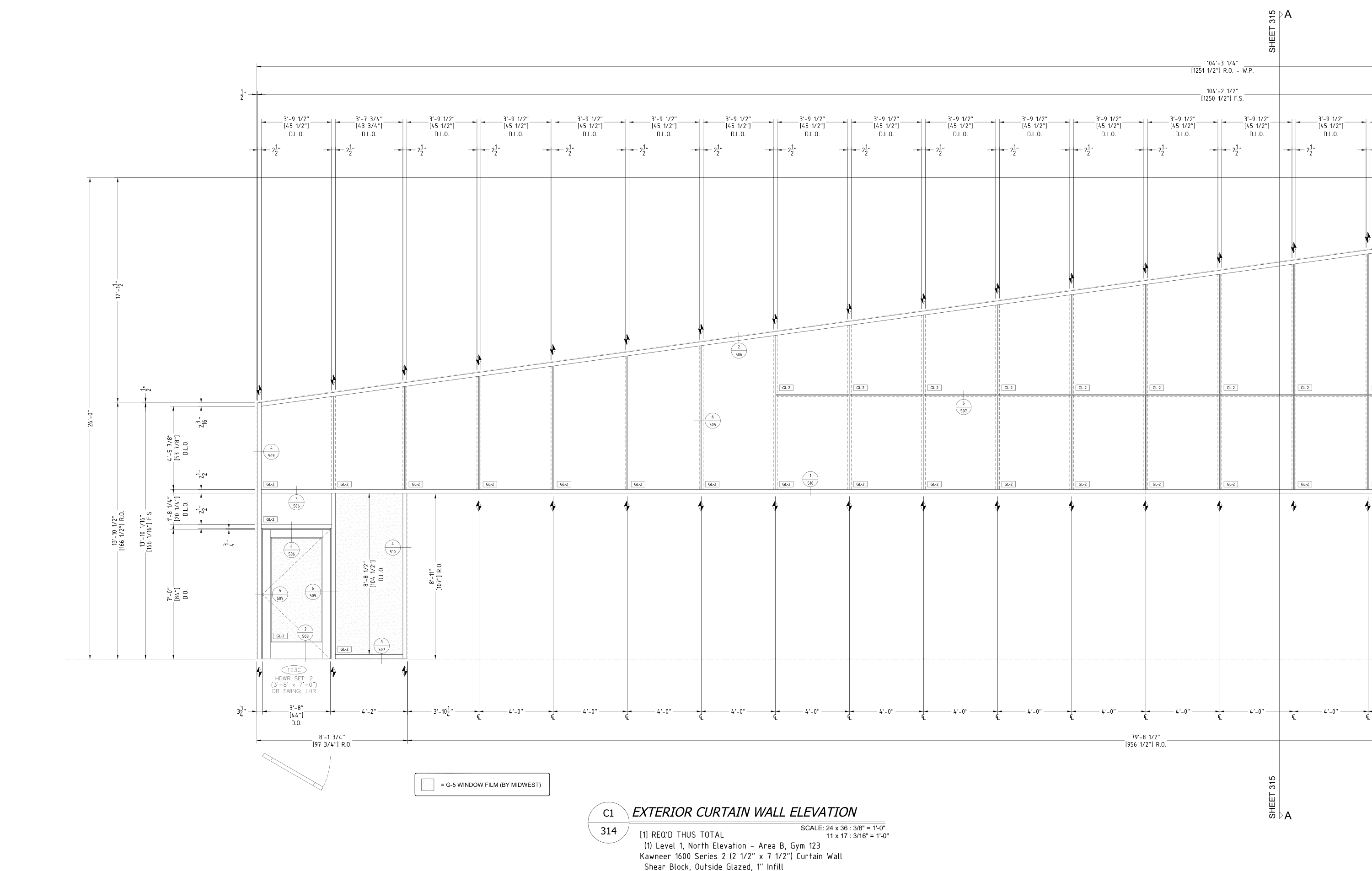 Curtain wall shop drawing sample